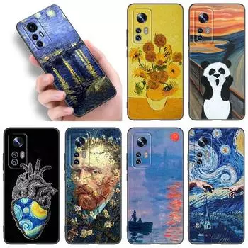 Чехол для телефона Van Vogh с масляной живописью для Xiaomi Mi A2 8 9 SE Note 10 10T 11 12 Lite 9T 11T 12S 12T Pro A3 6X 12X TPU черный чехол Xiaomi Mi A2(6X)