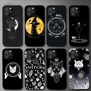 Чехол для телефона «Ведьма и кошка» для Iphone 11 12 Mini 13 14 Pro Xs Max X 8 7 6s Plus 5 Se Xr Shell iPhone12mini