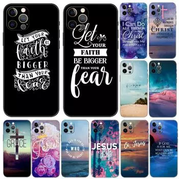 Чехол для телефона «Вера Христианский Иисус» для iPhone 5 5S 2020se 6 6s 7 8 plus x 10 XR XS 11 12 13 mini pro MAX, черная задняя крышка из ТПУ iphone 5 5S SE 2016