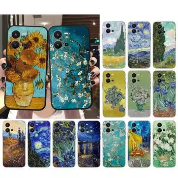 Чехол для телефона Vincent van Gogh Flower Paint для VIVO Y53S Y33S Y11S Y31 Y21 Y70 Y20 Y21S Y72 Y55 Y76 Y51 Y01 V23E V21 V23 V21E VIVO Y31