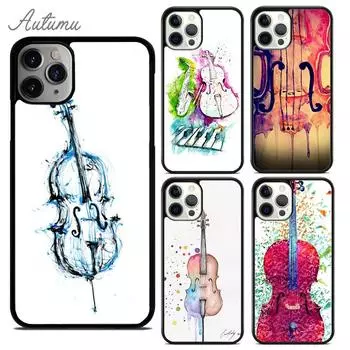 Чехол для телефона «Виолончель» с музыкальным инструментом для iPhone 11 12 13 14 Pro Max mini XR XS SE 2020 6S 7 8 Plus Samsung Galaxy S21 S22 iPhone 6plus