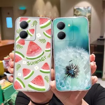 Чехол для телефона Vivo Y77e Y9s Y83 Y90 Z5X Y97 Z1 Pro Y91C, противоударный чехол для телефона с модными этикетками, прозрачный матовый мягкий силиконовый чехол для бампера Vivo Vivo Y37