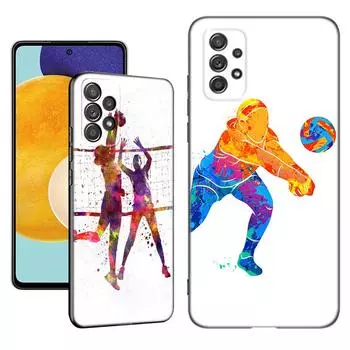 Чехол для телефона «Волейбол» для Samsung A13 A22 A24 A32 A23 A25 A34 A35 A52S A53 A54 A55 A73 5G A12 A14 A15 A31 A33 A50 A51 A72 Samsung A22 5G