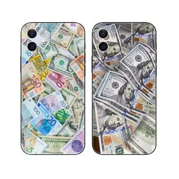 Чехол для телефона в долларах США, фунтах стерлингов и долларах США для iPhone 5S 2020se 6s 7 8 plus x 10 XR XS 11 12 13 mini pro MAX, черная задняя крышка из ТПУ iphone 5 5S SE 2016