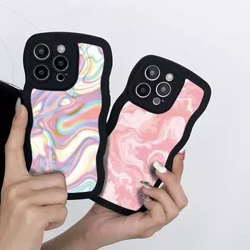 Чехол для телефона в форме волны для Vivo V23e Y35 Y02 IPhone Tecno Spark Realme C53 C55 Redmi Note 12 Note 11 Pro Samsung S23 Ultra A53 A52, мягкий силиконовый чехол Infinix HOT 30 play