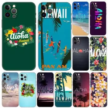 Чехол для телефона в гавайском стиле для iPhone 5 5s 2020se 6 6s 7 8 plus x 10 XR XS 11 12 13 mini pro MAX черная задняя крышка из ТПУ iphone 5 5S SE 2016
