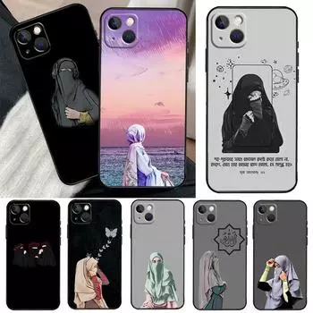 Чехол для телефона в мусульманском исламском хиджабе для iPhone 12 11 13 14 Pro Max X XR XS Max 7 8 Plus SE 2020 12 Mini 13 Mini Cover iPhone 6 6s
