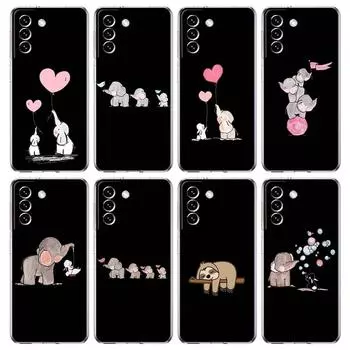 Чехол для телефона в парном стиле с рисунком для Samsung Galaxy S24 S23 S22 S20 Ultra S21 FE 5G S10 S9 Plus S10E S8, мягкий силиконовый прозрачный чехол Samsung S23