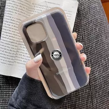 Чехол для телефона в радужную полоску для Apple iPhone 14 13 12 Pro Max 11 6s 7 8 Plus XS MAX XR Mini 12pro, силиконовый чехол for iPhone 6 6s красный