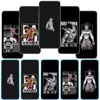 Чехол для телефона в стиле аниме Hanma Baki для Motorola Moto Edge 40 30 neo G54 G24 G84 iPhone 15 14 Xiaomi Redmi Note 13 12 11 Pro Samsung Galaxy A54 for Redmi 9T аэро