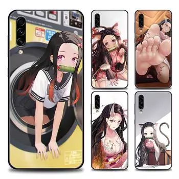 Чехол для телефона в стиле аниме «Sexy Girl Demon Slayer» для Samsung Galaxy A90 A80 A70 A70S A60 A50 A40 A30 A30S A20S A20E A10 A10E, черный Samsung A10