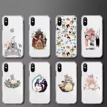Чехол для телефона в стиле аниме «Унесенные призраками» прозрачный мягкий для iPhone 12 11 13 7 8 6 s plus x xs xr pro max mini iphone 11 pro
