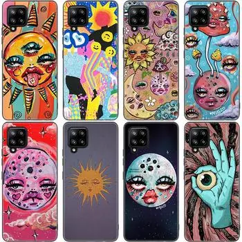 Чехол для телефона в стиле инди-хиппи для Samsung Galaxy A12 A02S A22 A32 A52 A72 A71 A51 A41 A31 A21 A11 A50 A70 A10S A20S, черный чехол Samsung A41