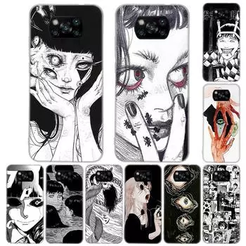 Чехол для телефона в стиле японской манги ужасов для Xiaomi Poco X3 NFC M3 F3 F2 F1 Mi Note 10 Pro 11 10 9 8 Lite 11T 10T 9T A3 Coqu Xiaomi Poco X3