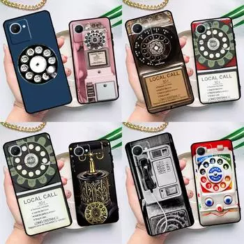 Чехол для телефона в стиле ретро с вращающимся циферблатом для Realme C55 C33 C31 C35 C30 C11 C15 C25s C21Y GT Neo 5 3T 2T 8 9 10 11 Pro Plus Realme C15
