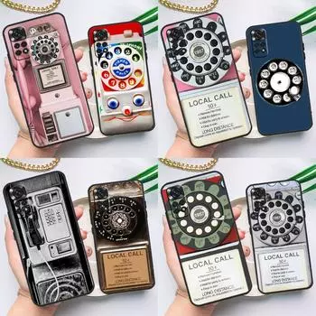 Чехол для телефона в стиле ретро с вращающимся циферблатом для Xiaomi Redmi Note 10 11 Pro 8 9 12 Pro 11S 10S 9S Redmi 9 10 12C 9C 10C задняя крышка Redmi 10