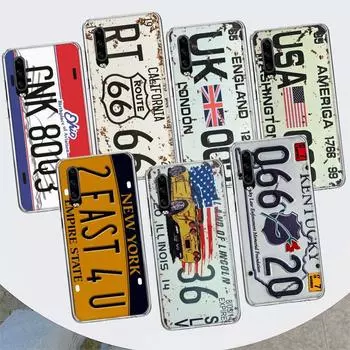 Чехол для телефона в стиле ретро с номерным знаком для Huawei P30 P20 P10 P40 P50 Pro Mate 20 40 30 10 Lite, популярные Fundas Art Gift Coq Huawei P30