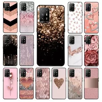 Чехол для телефона в стиле розового золота с любовью для OPPO A54 A74 A94 A53S A9 A5 A15 A16 A91 A96 A76 Reno8 8Pro Reno2 Z OPPO A5 2020