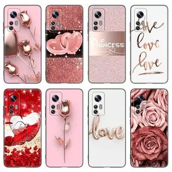 Чехол для телефона в стиле розового золота с любовью для Xiaomi Mi 10T 11i 11T Note 10 11 Lite NE F1 POCO F3 M3 X3 GT NFC M4 X4 Pro 5G, черный чехол Xiaomi Mi 11 5G