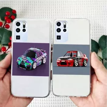 Чехол для телефона в виде автомобиля с рисунком для Huawei P30 P50 P40 Pro Plus 40 30 Y8 Y7 Honor 60 50 Play 4T Pro Прозрачный чехол Huawei Y5p