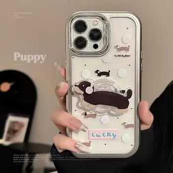 Чехол для телефона в виде собаки-сосисочки 15promax