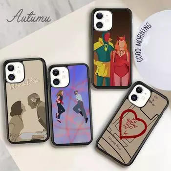 Чехол для телефона WandaVision для iPhone 11 12 13 14 Pro Max mini X XR XS SE 2020 6S 7 8 Plus Samsung Galaxy S21 S22 Cover shell coque iPhone 6plus