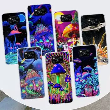 Чехол для телефона Weird Mushroom Psychedelic для Xiaomi Poco X3 GT X5 X4 NFC M4 Pro M3 M2 F3 F2 F1 Mi Note 10 A3 A2 Lite A1 CC9E Fundas Xiaomi Poco X4 NFC