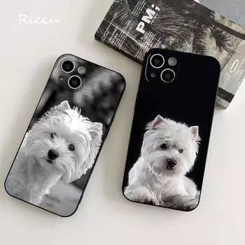 Чехол для телефона West Highland Terrier Westie для Iphone 14 11 12 Pro 8 7 14 Plus X Pro MAX 13 MINI XR XS SE 2020, мягкие чехлы для телефонов iphone XR