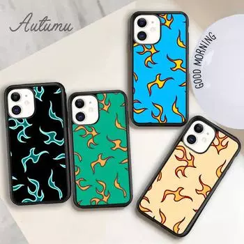 Чехол для телефона Wild Fire для iPhone 11 12 13 14 Pro Max mini X XR XS SE 2020 5 6S 7 8 Plus Samsung Galaxy S21 S22 Cover shell iPhone 6plus