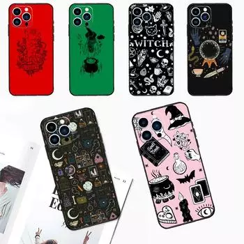 Чехол для телефона Witch Aesthetic Art для iPhone 15 14 13 12 11 Pro Max Plus Mini X XR XS Max 7 8 SE, мягкий чехол из ТПУ iPhone 12