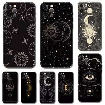 Чехол для телефона Witch Moon Tarot Riddle для iPhone 14 5S 2020se 6 6s 7 8 plus x 10 XR XS 11 12 13 mini pro MAX, черная задняя крышка из ТПУ iPhone 14