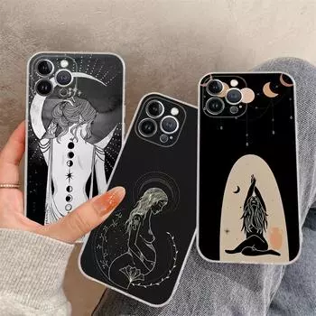 Чехол для телефона Witches Moon Mystery для iPhone 15 14 11 12 13 Mini Pro XS Max Cover 6 7 8 Plus X XR SE 2020 Funda Shell For 7plus or 8plus zomp