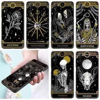 Чехол для телефона Witches Moon Tarot для Xiaomi Redmi Note 7 8 9 10 Lite 11 11E 11T 12 Pro 11S 4G 10T 5G 8T 9S 10S, мягкий черный чехол из ТПУ Redmi Note 7(Pro)