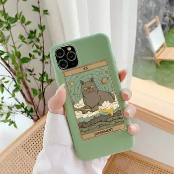 Чехол для телефона Witches Moon Tarot Mystery Totem Cat для Iphone 13 11 12 Mini Pro Max 7 8 Plus 6 6s X Xs Max Xr Coque For iphone 6 6s