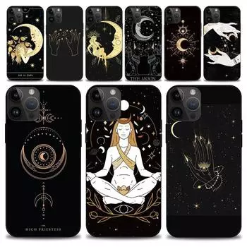 Чехол для телефона Witches Moon Tarot Mystery Totem iphone15 14 13 12 11 Pro Max Mini X 7 8, мягкий чехол iPhone13PROMAX