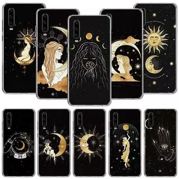 Чехол для телефона Witches Moon Tarot Mystery Totem для Huawei P30 P40 P20 P10 P50 Mate 20 10 30 40 Lite Pro Plus с принтом Huawei P30