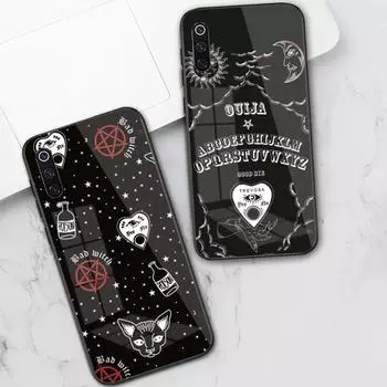 Чехол для телефона Witches Moon Tarot Witch для Xiaomi 12 11T 10 9 Redmi Note 11 10 10S Pro Redmi 9 9A 8, черный, из поликарбоната, стеклянный чехол для телефона Xiaomi 12-12X