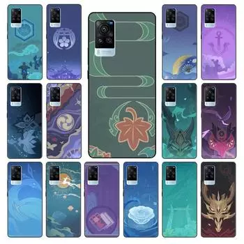 Чехол для телефона Xiao Kazuha Venti Ayaka с визиткой для VIVO V21E V21 V23 V23E V2109 Y53S Y33S Y55 Y76 Y31 Y21 Y72 Y01 Y21S Y11S VIVO V21E 4G