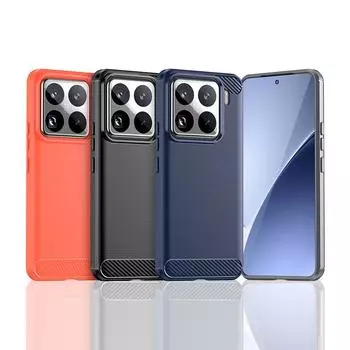 Чехол для телефона Xiaomi 13 14 15 Pro 14T 13T Мягкая матовая текстура Дизайн из углеродного волокна Минималистичный чистый цвет For Xiaomi 13 чёрный