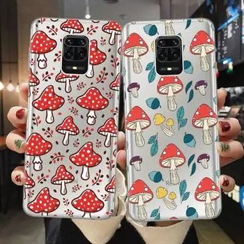 Чехол для телефона Xiaomi Mi 10T Lite 10 Ultra Redmi Note 8 9 10 11 Pro Max 8T 9S 10S прозрачный силиконовый чехол грибной бампер Redmi Note 8