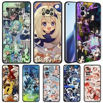 Чехол для телефона Xiaomi Mi Poco X3 NFC 10T Pro 11T 11 Lite Note 10 M3 9T F3 CC9, черный мягкий чехол A2 F1, чехол Genshin Impact Fundas Mi Poco X3 NFC