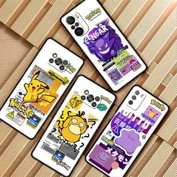 Чехол для телефона Xiaomi Mi Poco X3 NFC X4 M4 M3 Pro F1 F4 F3 GT C40 11T 11 Lite 5G Fundas, черный чехол Magic Fairy Pikachu Gengar Redmi 10 Power