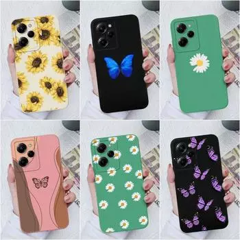 Чехол для телефона Xiaomi Poco C31 C40 C50 C55 F5 M3 M4 X3 X4 X5, модный мягкий силиконовый противоударный матовый чехол на заднюю панель с изображением подсолнуха, ромашки для Xiaomi, бампер Xiaomi Poco C3