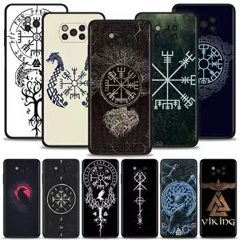 Чехол для телефона Xiaomi POCO F3 X3 GT X3 M3 Pro X3 NFC Pocophone F1, силиконовый чехол, черный чехол с логотипом Viking Vegvisir Mi Pocophone F1