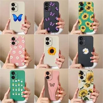 Чехол для телефона Xiaomi Poco M6 Pro 5G X6 F5 Pro F6 F5pro X6pro бамперы с рисунком подсолнуха и маргаритки мягкий силиконовый защитный корпус для экрана для Xiaomi Xiaomi Poco M6 5G