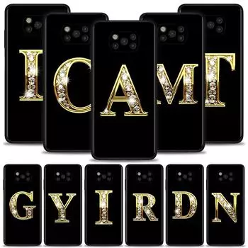 Чехол для телефона Xiaomi Poco X3 Nfc X3 M3 Pro X3 F3 Gt F1, чехол для Mi 11t 10t Pro 9t 11 Note 10 Lite Civi Fundas с буквами алфавита For Mi Civi