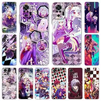 Чехол для телефона Xiaomi Poco X3 NFC M3 F3 Redmi Note 9S 9 8 10 Pro 7 8T 9C 9A 8A K40, мягкий прозрачный чехол аниме «НЕТ ИГРЫ, НЕТ ЖИЗНИ» Redmi 8