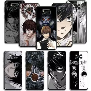 Чехол для телефона Xiaomi Poco X3 Nfc X4pro M3 C40 для Mi 12 11 10 10t 8 Note10 Lite 11ultra 11t Pro F1 аниме Death Note L Light For Mi Note 10 Lite