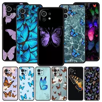 Чехол для телефона Xiaomi Poco X4 X3 NFC F3 F4 M3 M4 Mi Note 12T 10 11 Ultra 11T 13 Pro 10T 12 Lite 9T 5G Мягкий чехол-бабочка Xiaomi 12T Pro