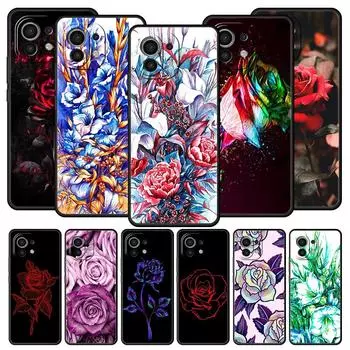 Чехол для телефона Xiaomi Poco X4 X3 NFC F3 F4 M3 M4 Mi Note 12T 10 11 Ultra 11T 13 Pro 10T 12 Lite 5G, красивый чехол с цветком розы Xiaomi 12T